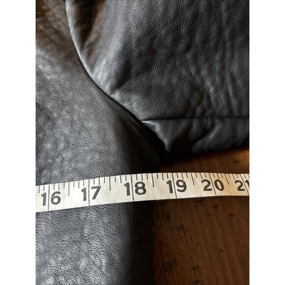 Free People Faux Black Leather Biker Jacket Size 10 - Picture 5 of 7